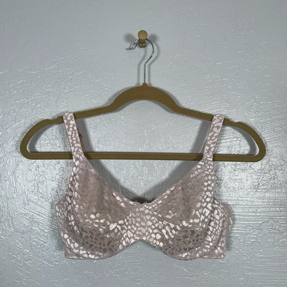 Soma Women 34D Bra Tan Minimizing Emma Underwire Back Closure Animal Jacquard - Picture 1 of 7